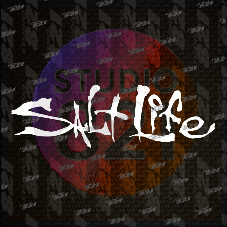 Salt Life Signature Vinyl Decal Sticker – Die Cut watersports boating surfing