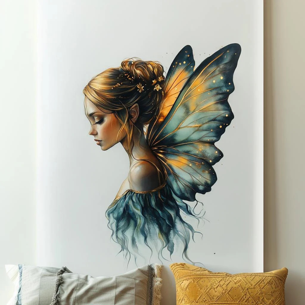 Enchanted Fairy Wall Decal | Elegant Butterfly Wings Sticker
