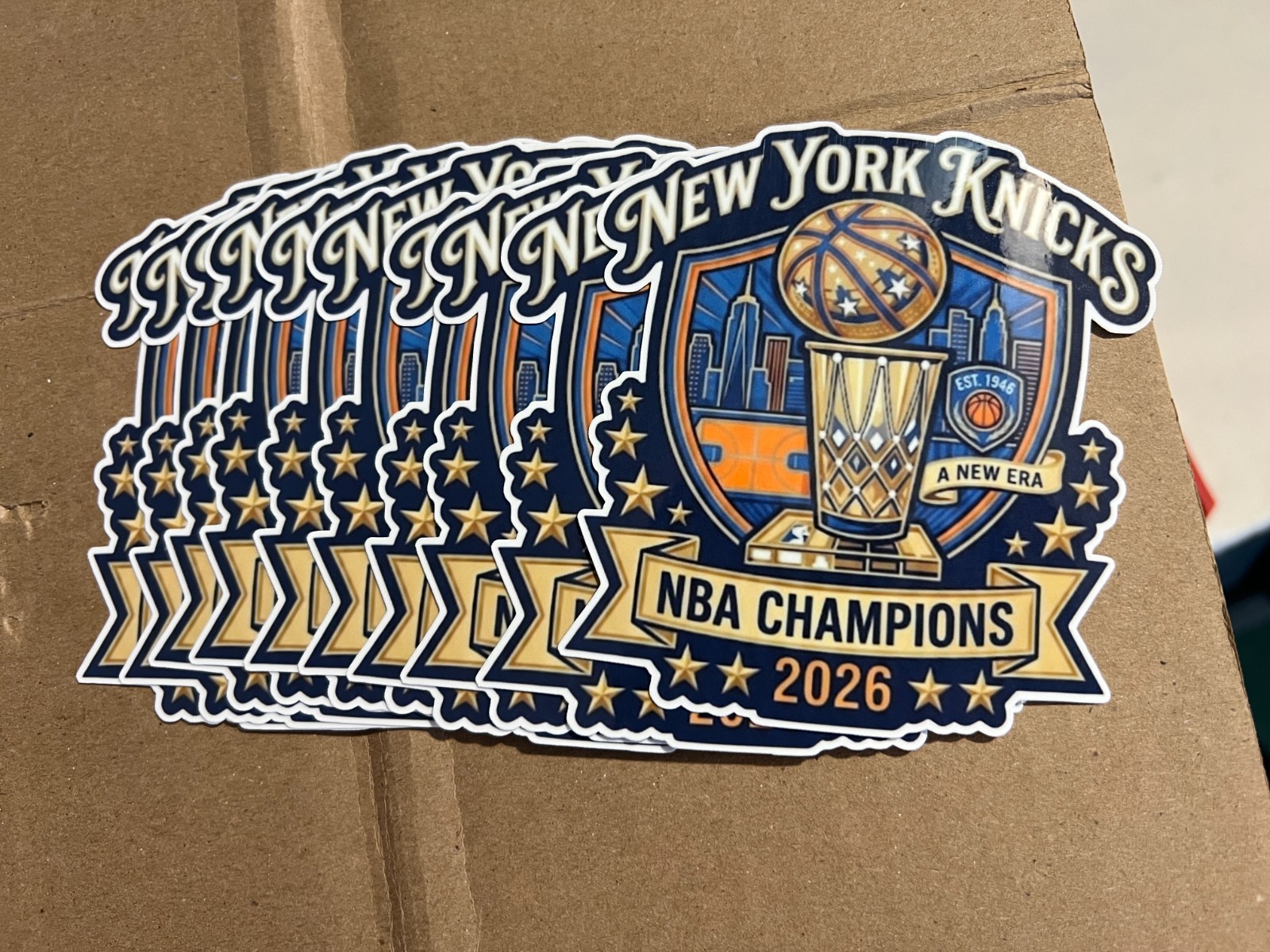 NEW YORK KNICKS STICKERS 2026 NBA Champions NYK Waterproof Vinyl NEW