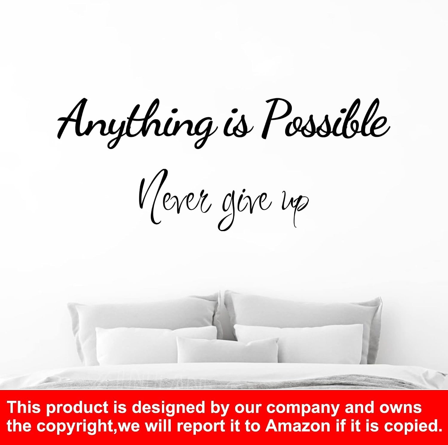 Inspirational Quote Wall Decals Removable Motivational Letter Stickers for Cl…