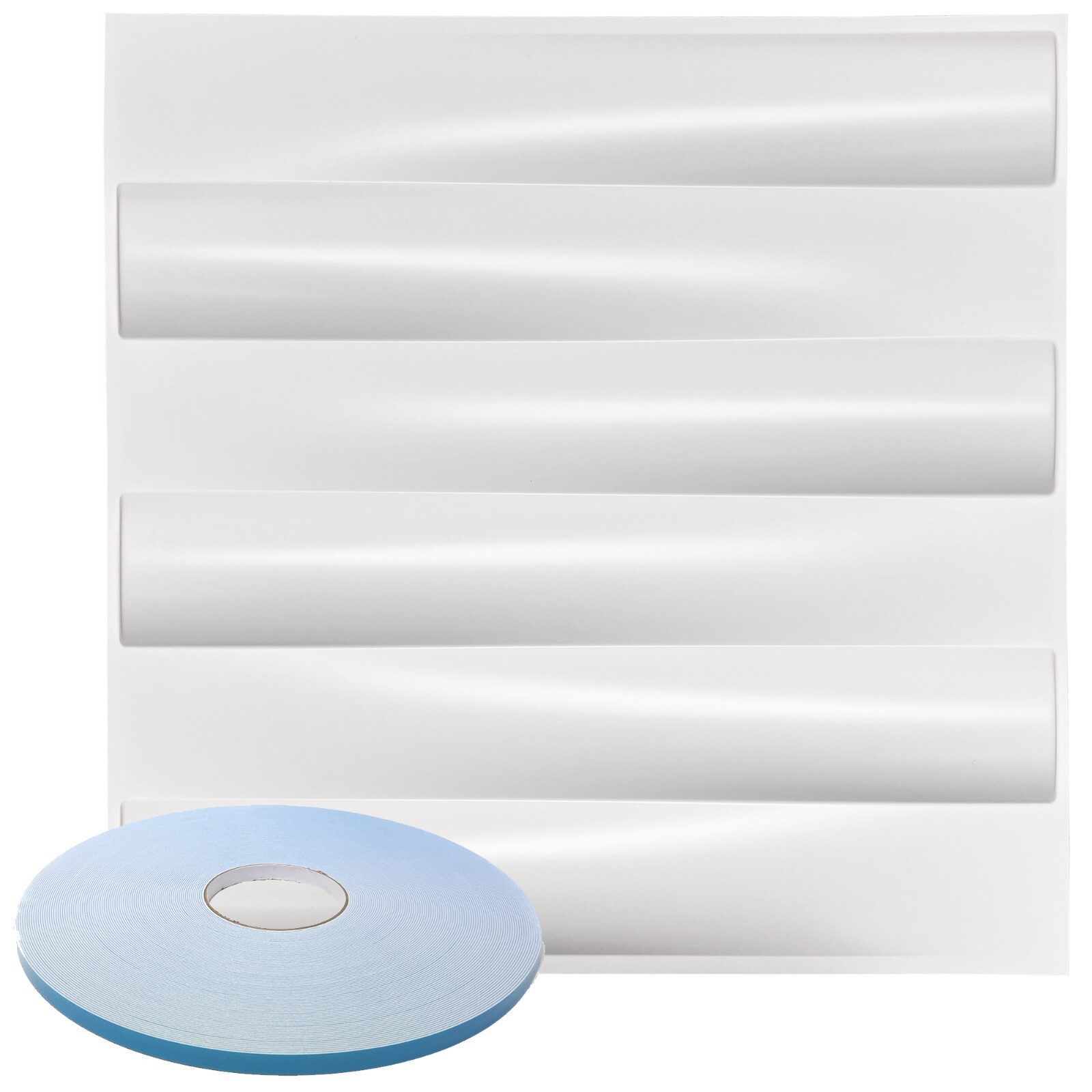 Star Textured Premium PVC 3d Wall Tile Panel 19.7" x 19.7" Pack of 12 White