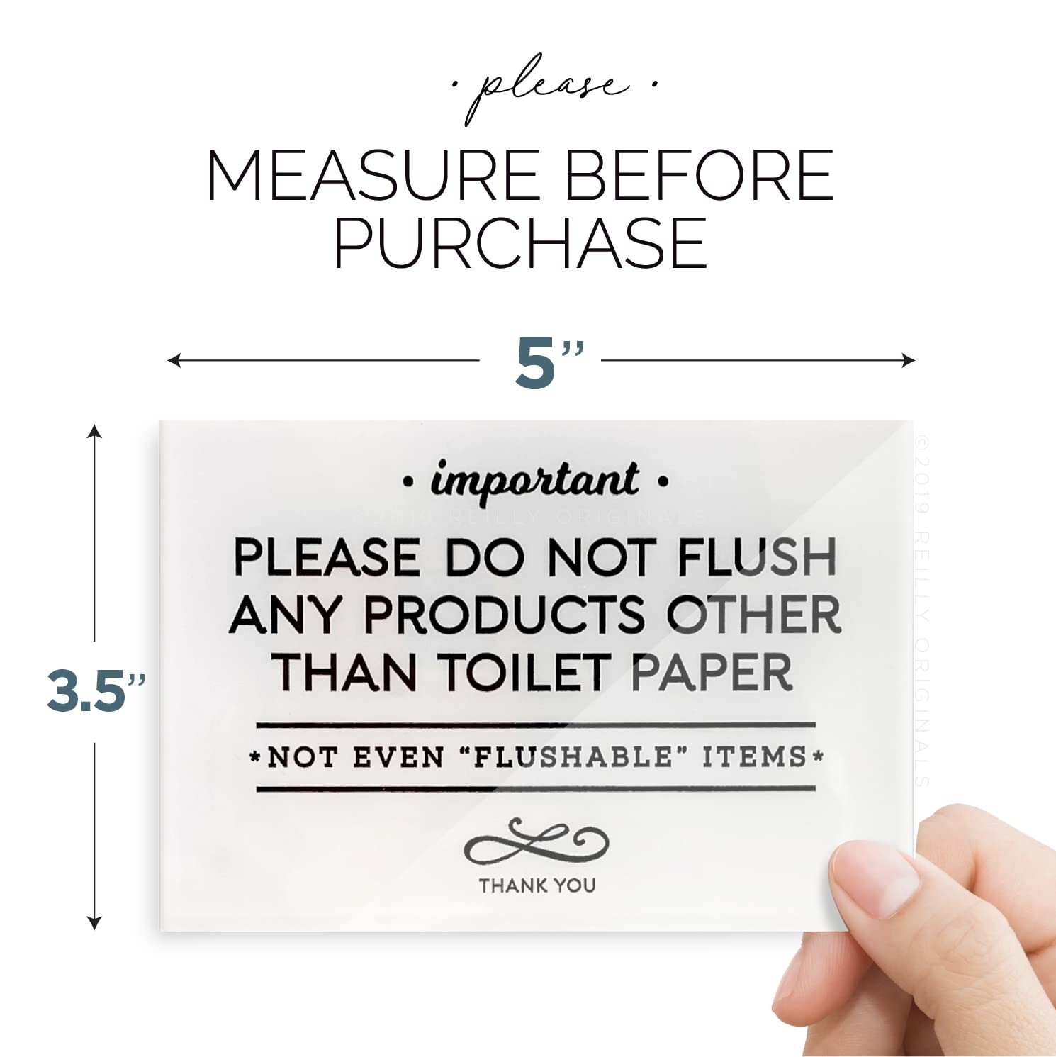 3.5×5 INCH Small & Elegant Designer Acrylic Bathroom Sign ~ Includes Adhesive…