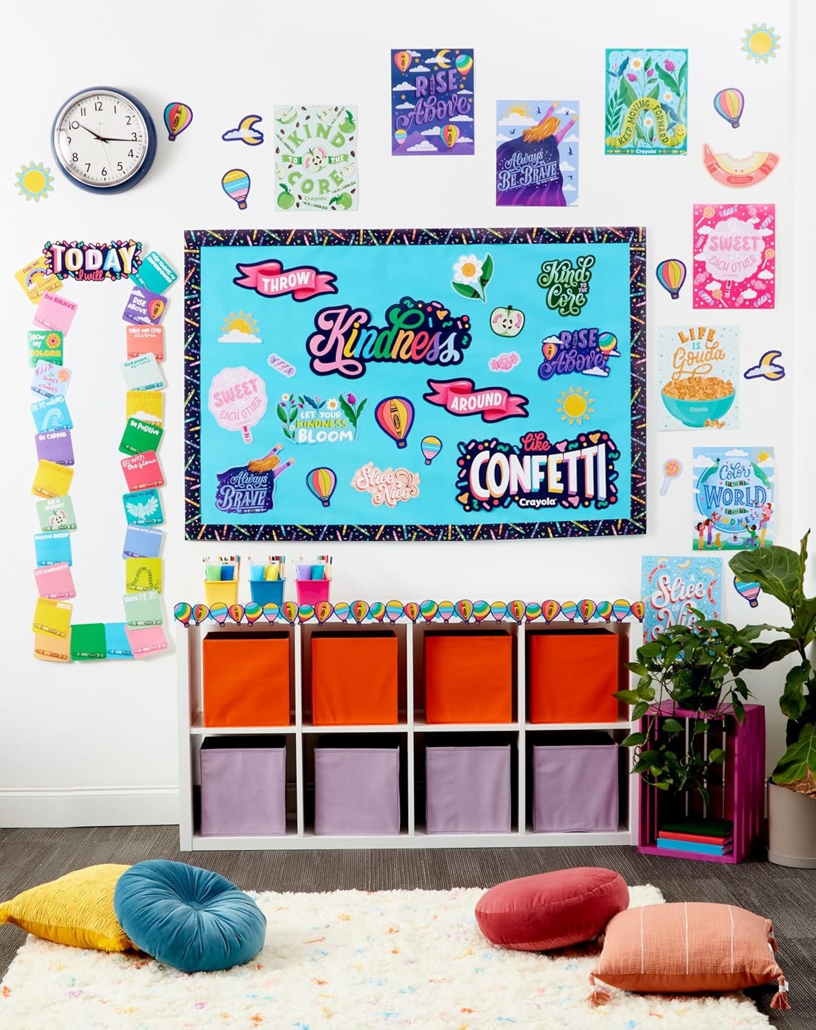 Eureka Crayola Colors of Kindness Decorative Classroom and Bulletin Board Trim