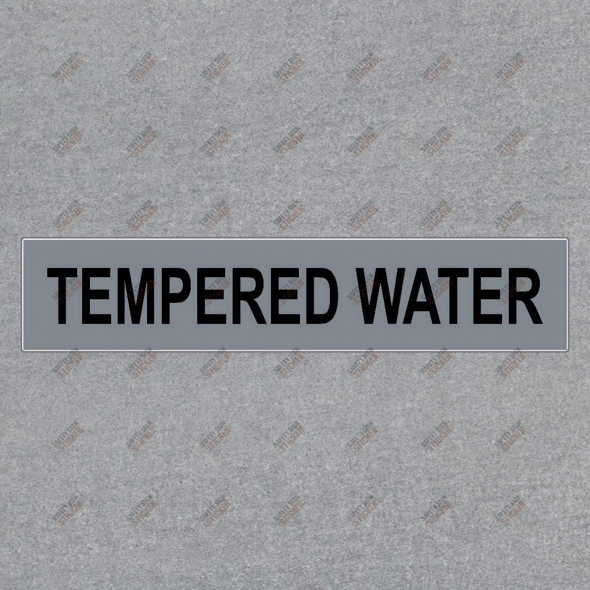 Tempered Water Safety Sign Sticker OSHA Compliant Warning for #922570