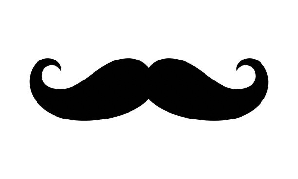 Mustache Vinyl Decal Sticker For Any Surface Waterproof Black 2×8 Inches Large