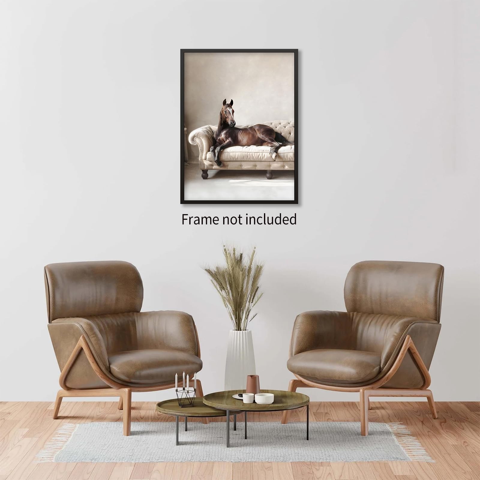 Heltrappe Funny Animal Horse Poster Fashion Western Equine Wall Art Elegant H…