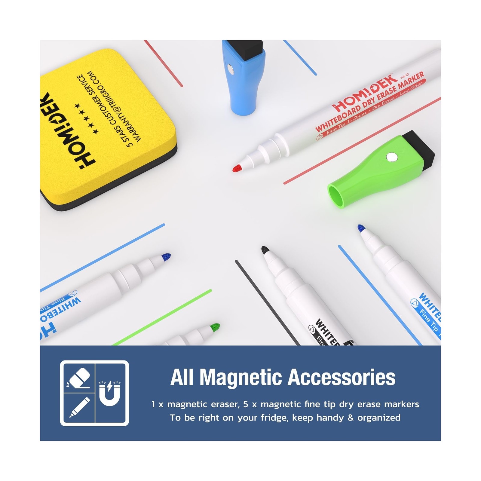 HOMiDEK Magnetic Dry Erase Calendar for Refrigerator – Large Fr… FAST USA SHIP