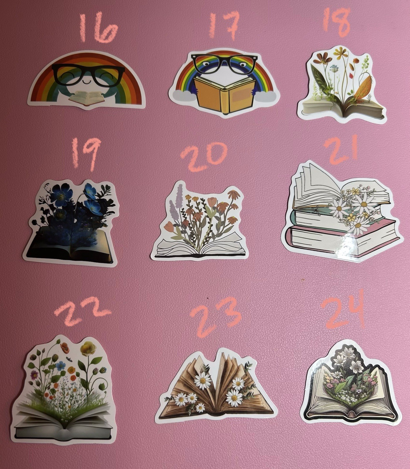 Flower Book Stickers