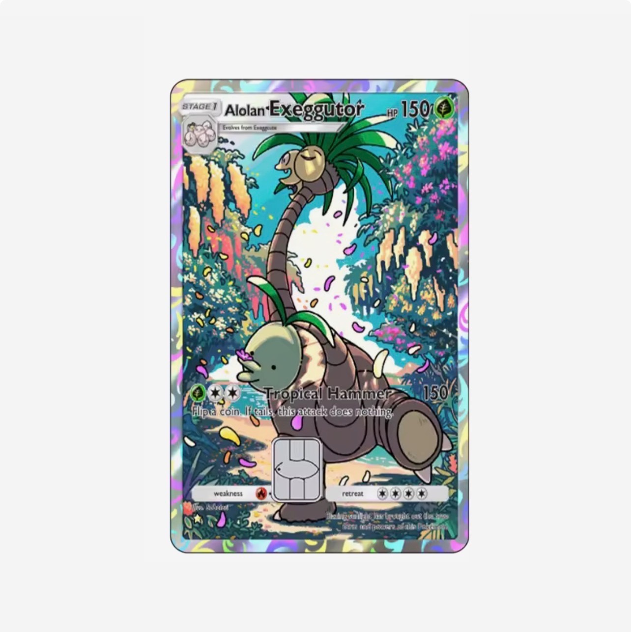 Pokemon Star laser Credit Card Skin Cover / Decal Small chip Die-Cut Sticker