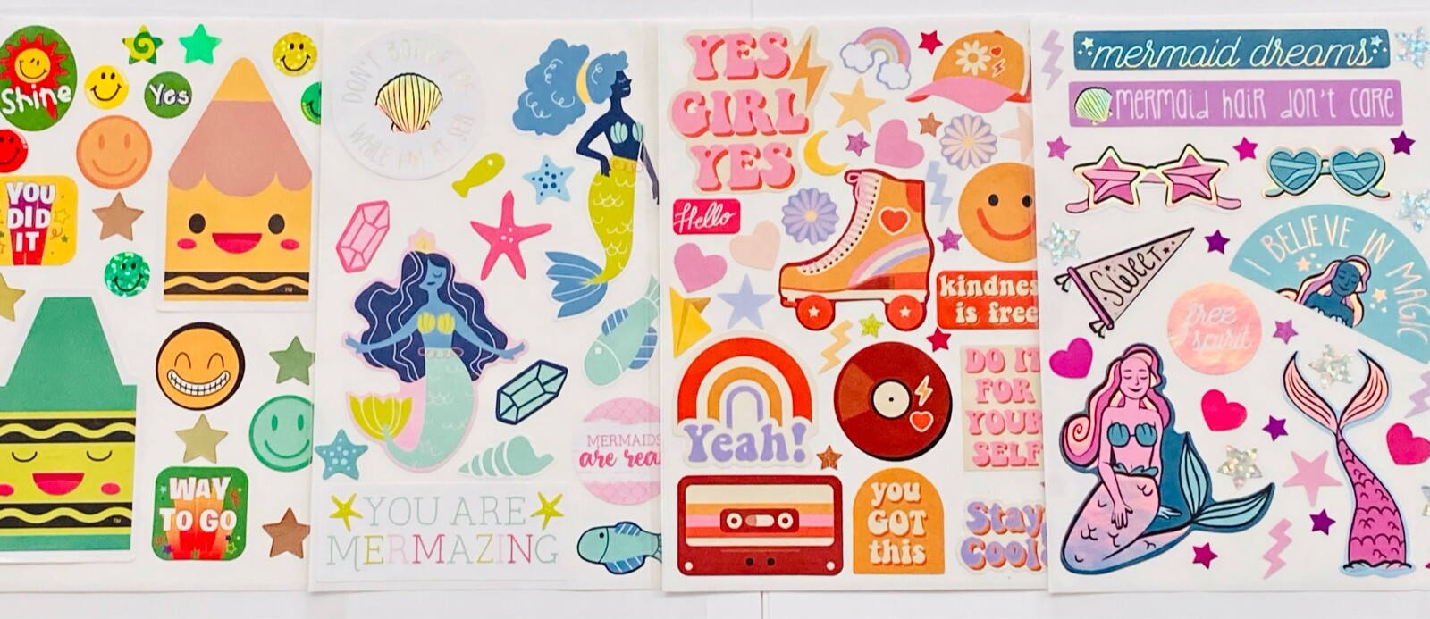 100+ Stickers Retro Crayons Crayola Colors art tools supplies collage create fun
