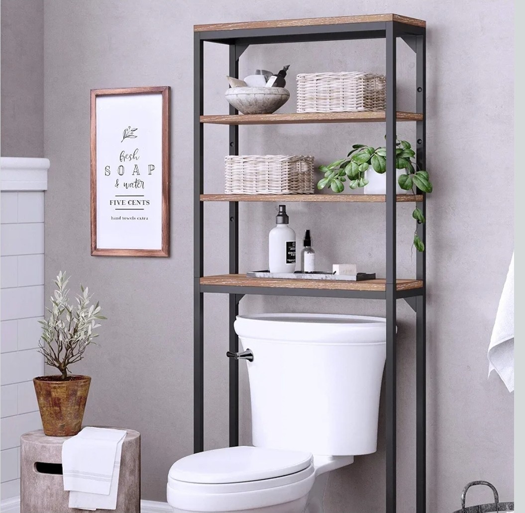 House Bathroom Decor – Modern Rustic Wall Art 8 x 17" – Fresh Soap and Water