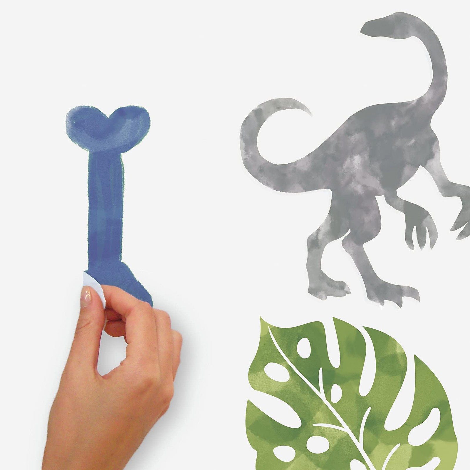 RMK4101SCS Dinosaur Peel and Stick Wall Decals,Blue, Green, Gray