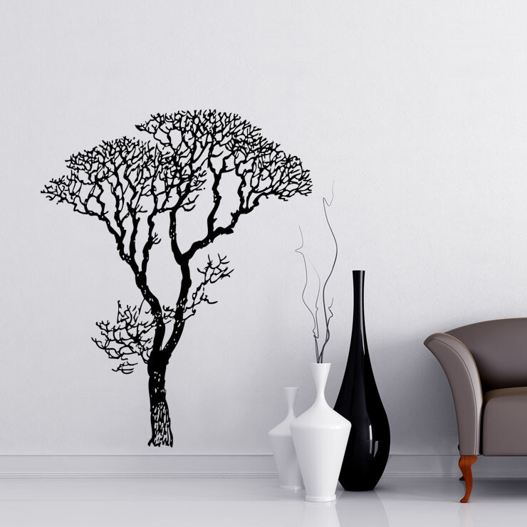 Bare Tree Wall Decal for Bedroom, Bathroom, Living Room, Nursery. #240