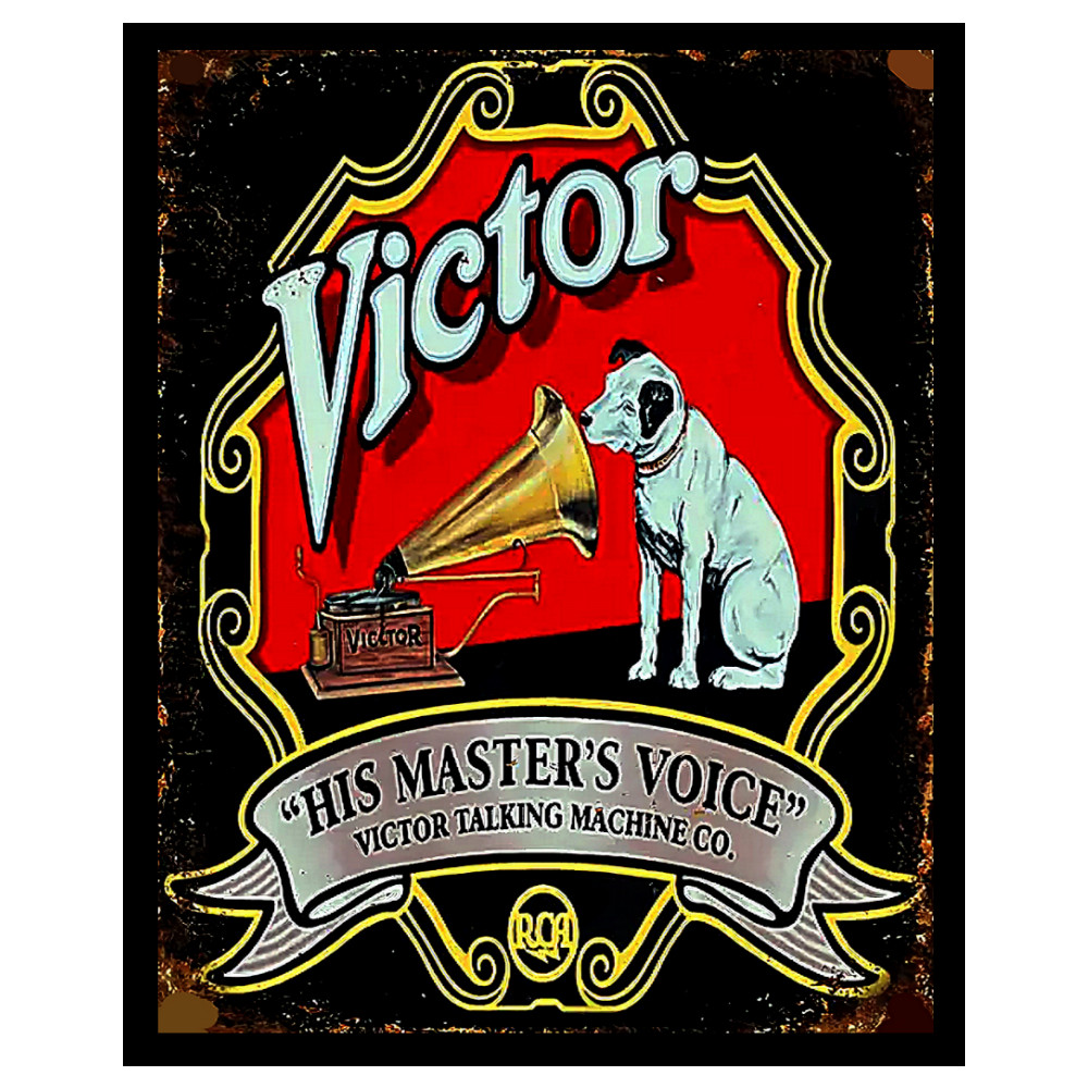 RCA VICTOR DOG STICKER SIGN LITTLE NIPPER GRAMOPHONE VINTAGE REPLICA 5 SIZES