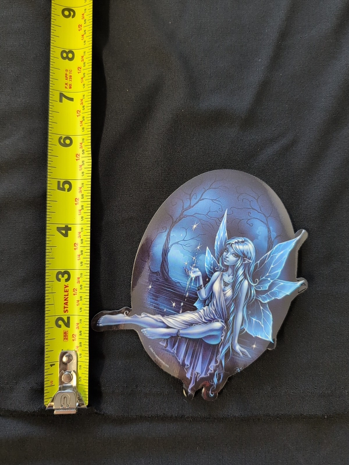 Blue Water Garden Butterfly Fairy Bumper Sticker Vinyl Decal 5.5”x 5”