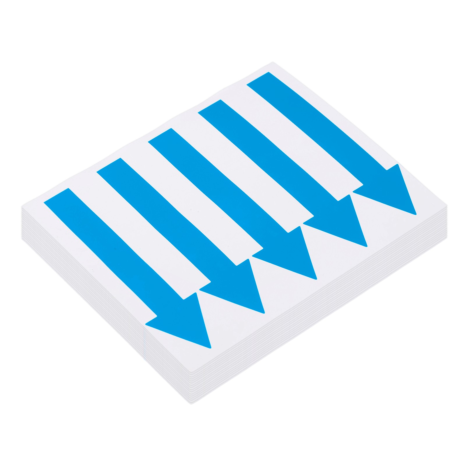 Arrow Sticker, (5×1.2 Inch, Blue) (80 Pcs), Waterproof Arrow Sign Sticker