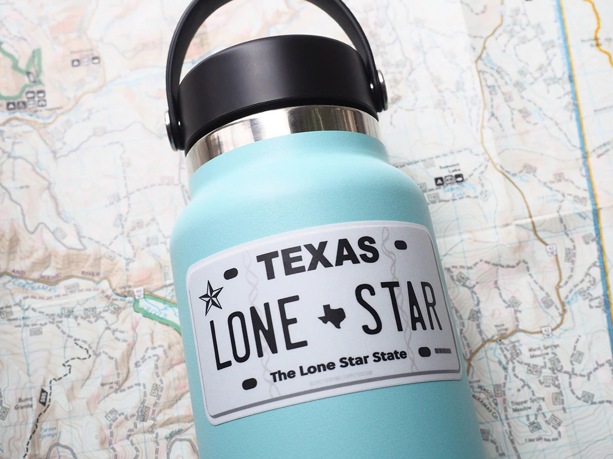 Lone Star Texas License Plate Sticker