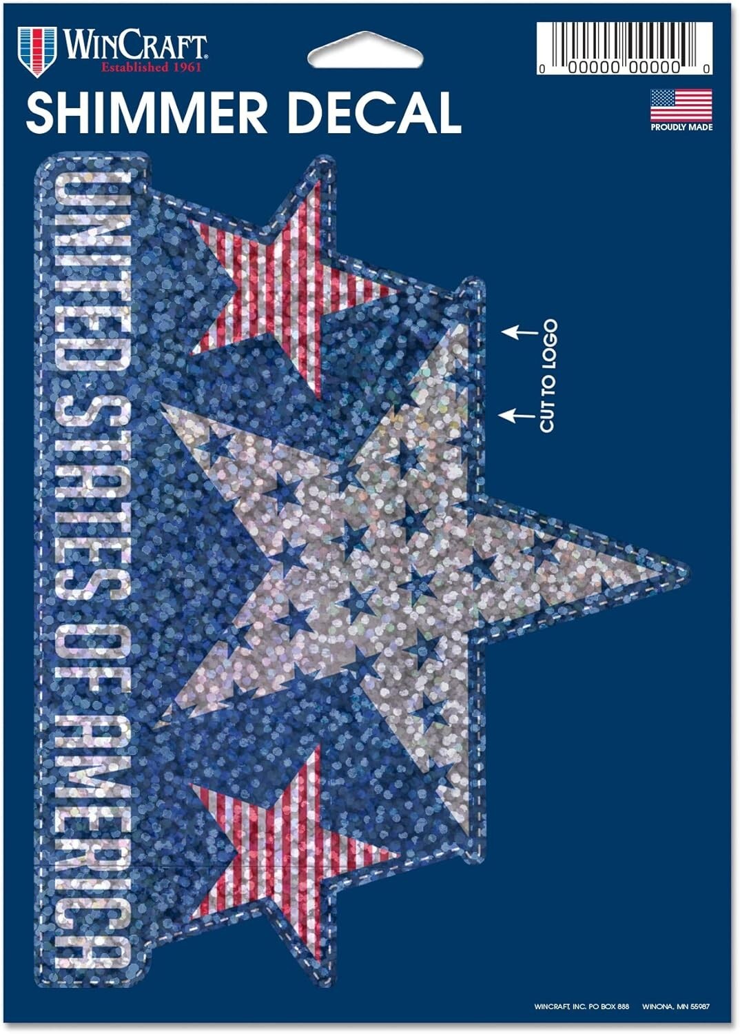 WinCraft Patriotic United States of America 5" x 7" Shimmer Decal