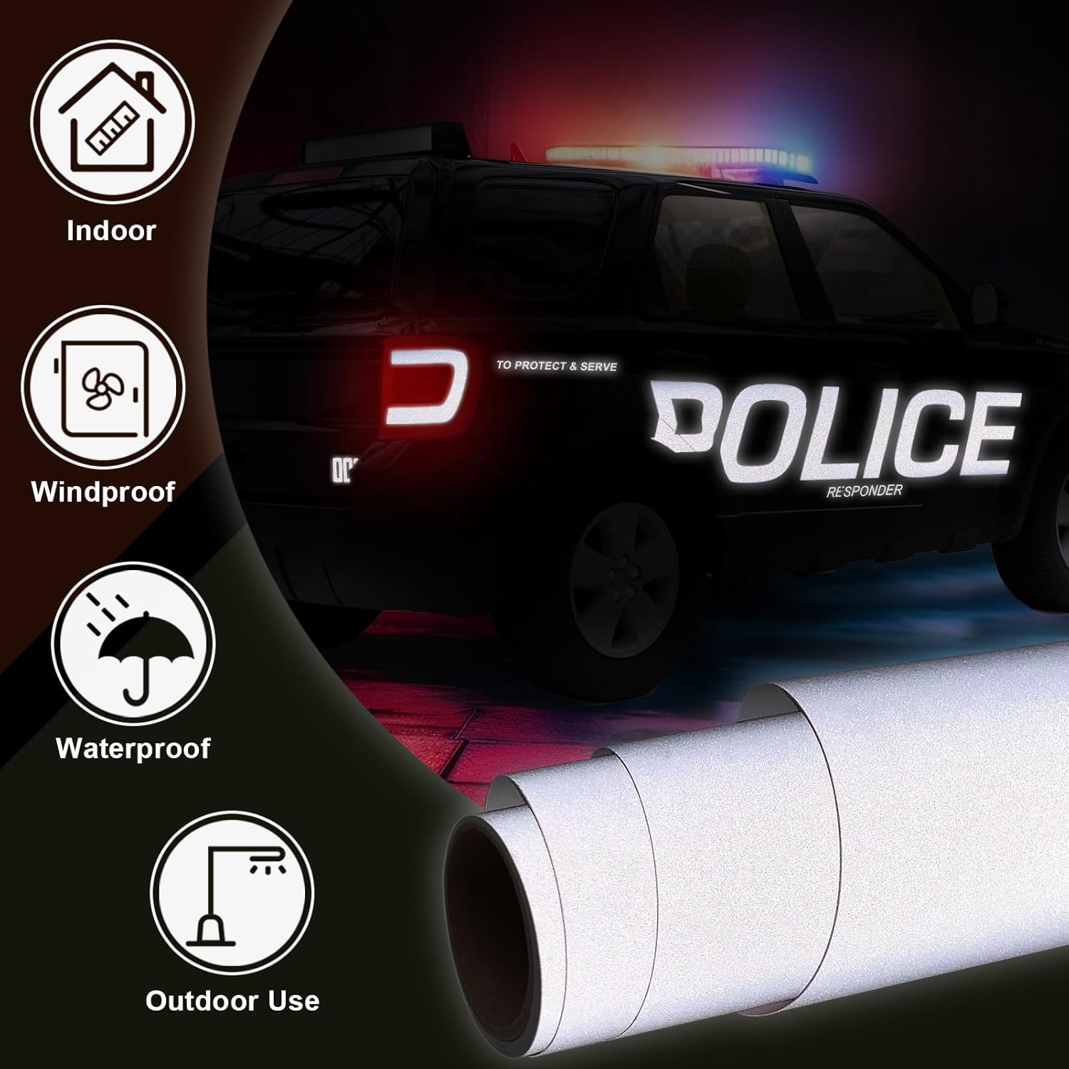 WRAPXPERT Reflective Vinyl – White, 12" x 5ft for Mailbox Numbers, Cars, Trucks,