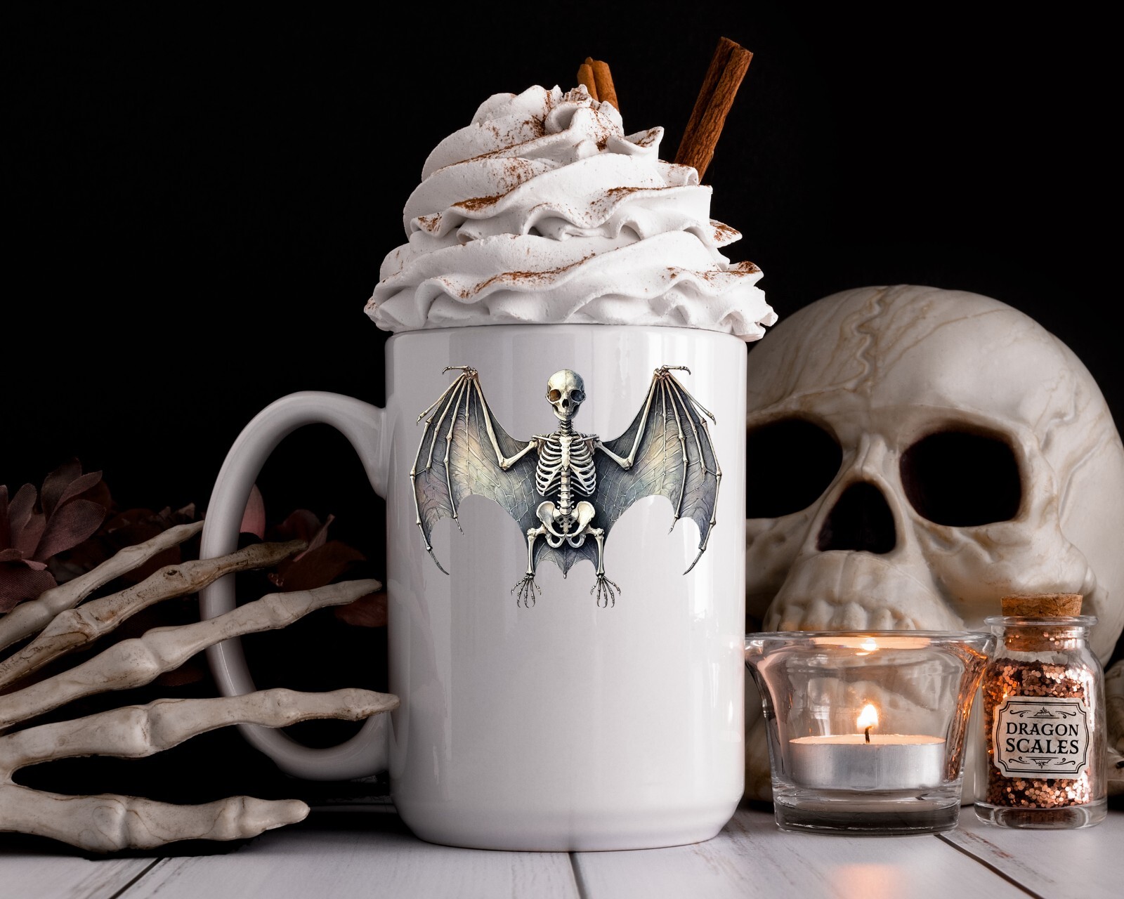 Bat Skeleton UV DTF Transparent Sticker / Decal