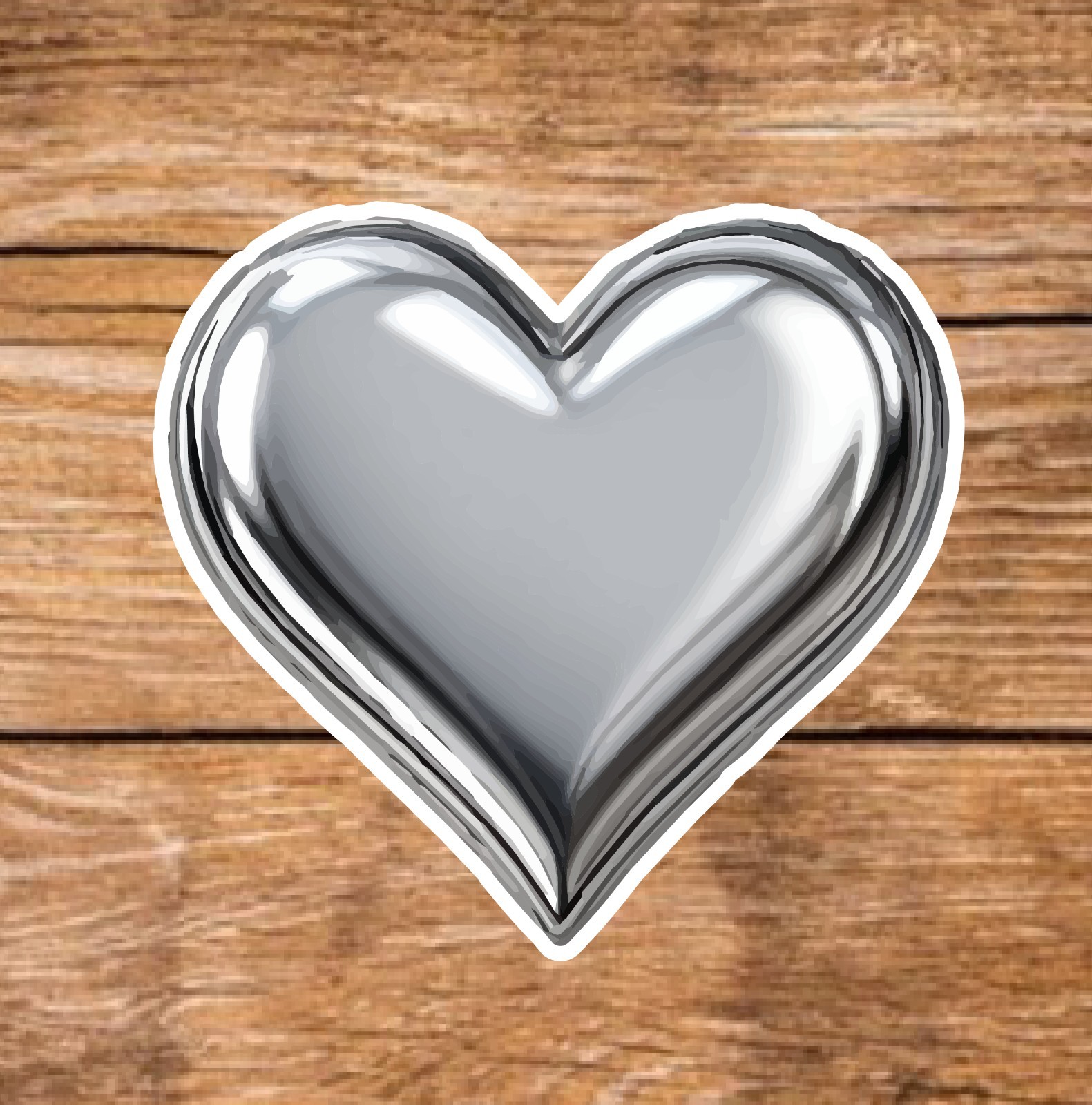 Heart (10 Sticker Set) 2in, Waterproof, Glossy Finish Vinyl.