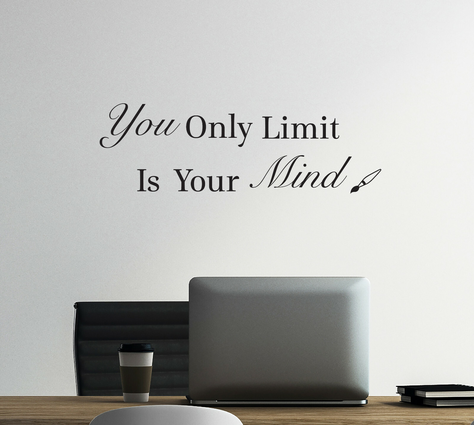 Wall Decal Motivational Quote Word Inspire Mind Limit Vinyl Decor Black gz461