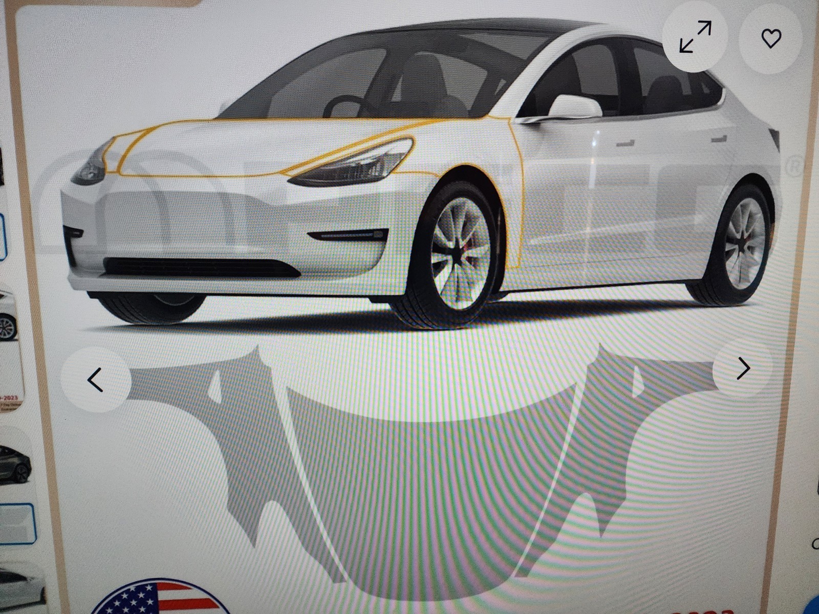 Tesla Model 3 2017-2023 Hood, Headlights, Fenders PreCut PPF Clear Bra