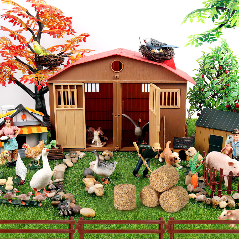 Mini Cylinder Bales Cube Bales Rectangular Bales Mini Hay Bales for Scene Decor