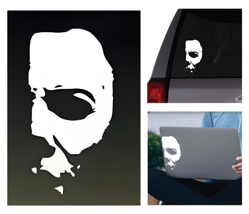 Halloween Michael Myers Vinyl Decal 5" Waterproof Removable Horror Sticker New