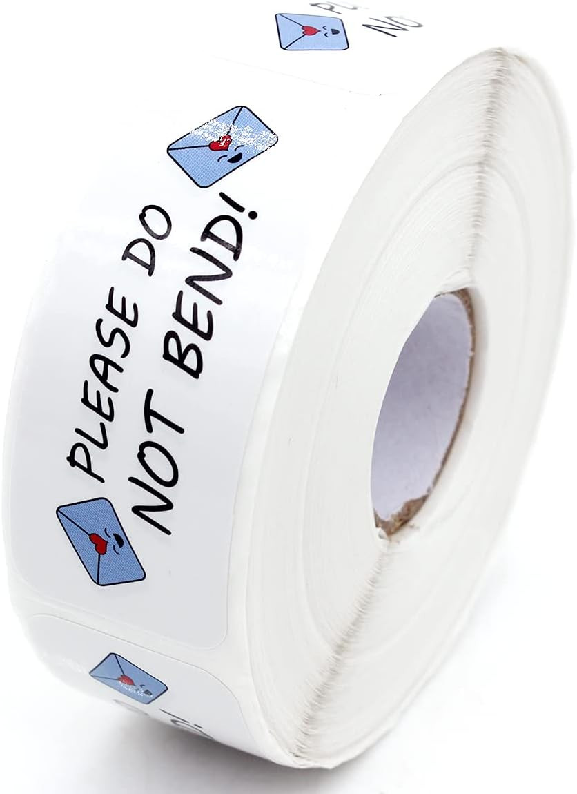 1.5 Inch Please Do Not Bend Sticker,Mail Sticker,Thank Yo