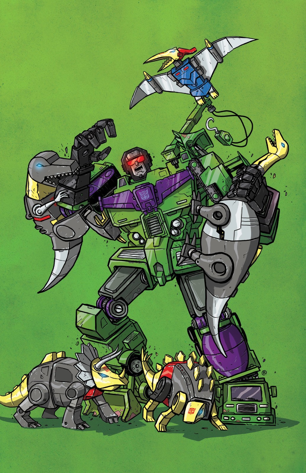 TRANSFORMERS X DEVESTATOR VS DINOBOTS X VYNIL STICKER