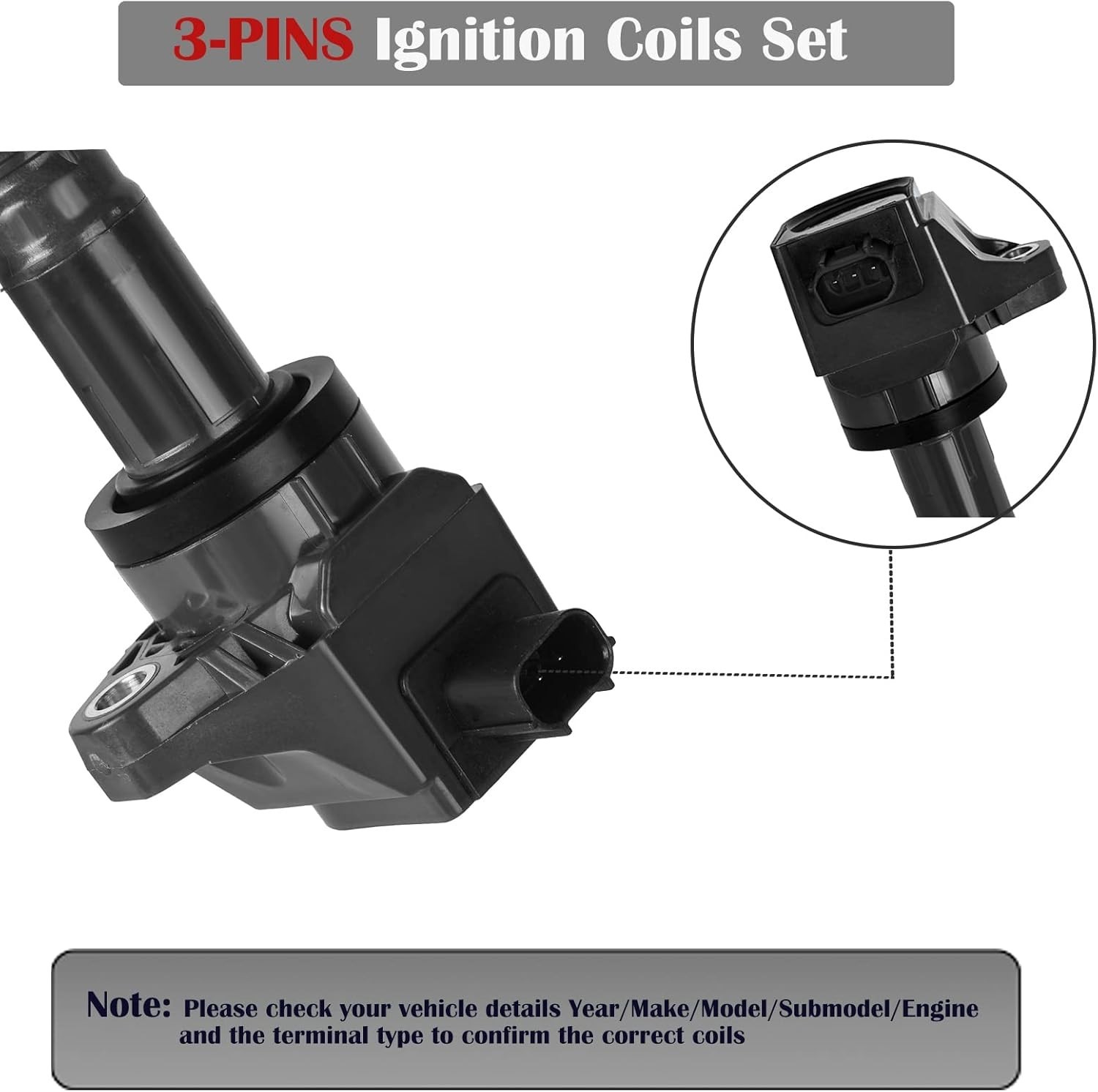 Set of 4 Ignition Coils Compatible with 1.8L L4 2012 2013 2014 2015 Honda Civic