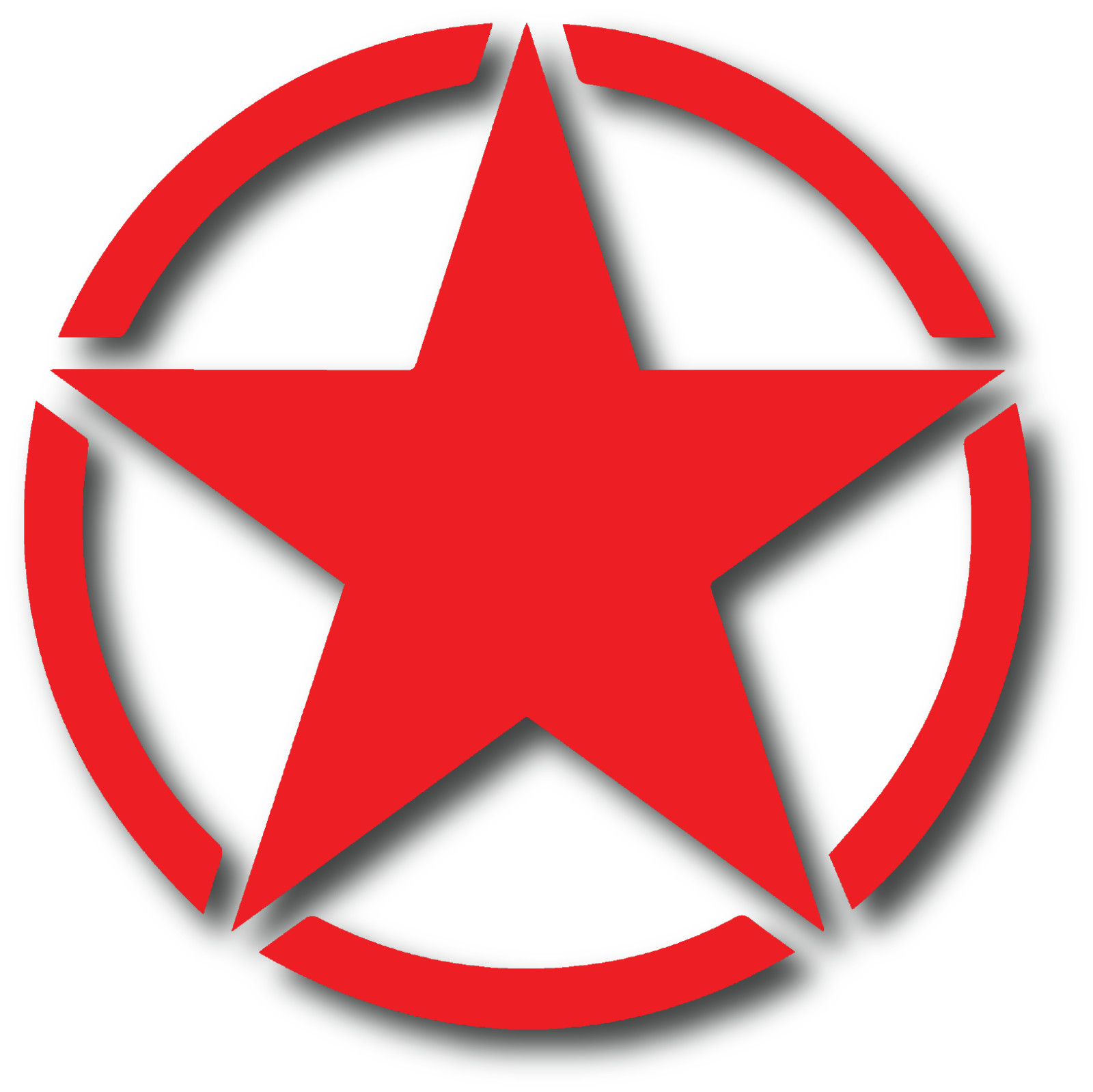 2 PACK Military Army Star Vinyl Decal Sticker 6 Colors 4 Sizes