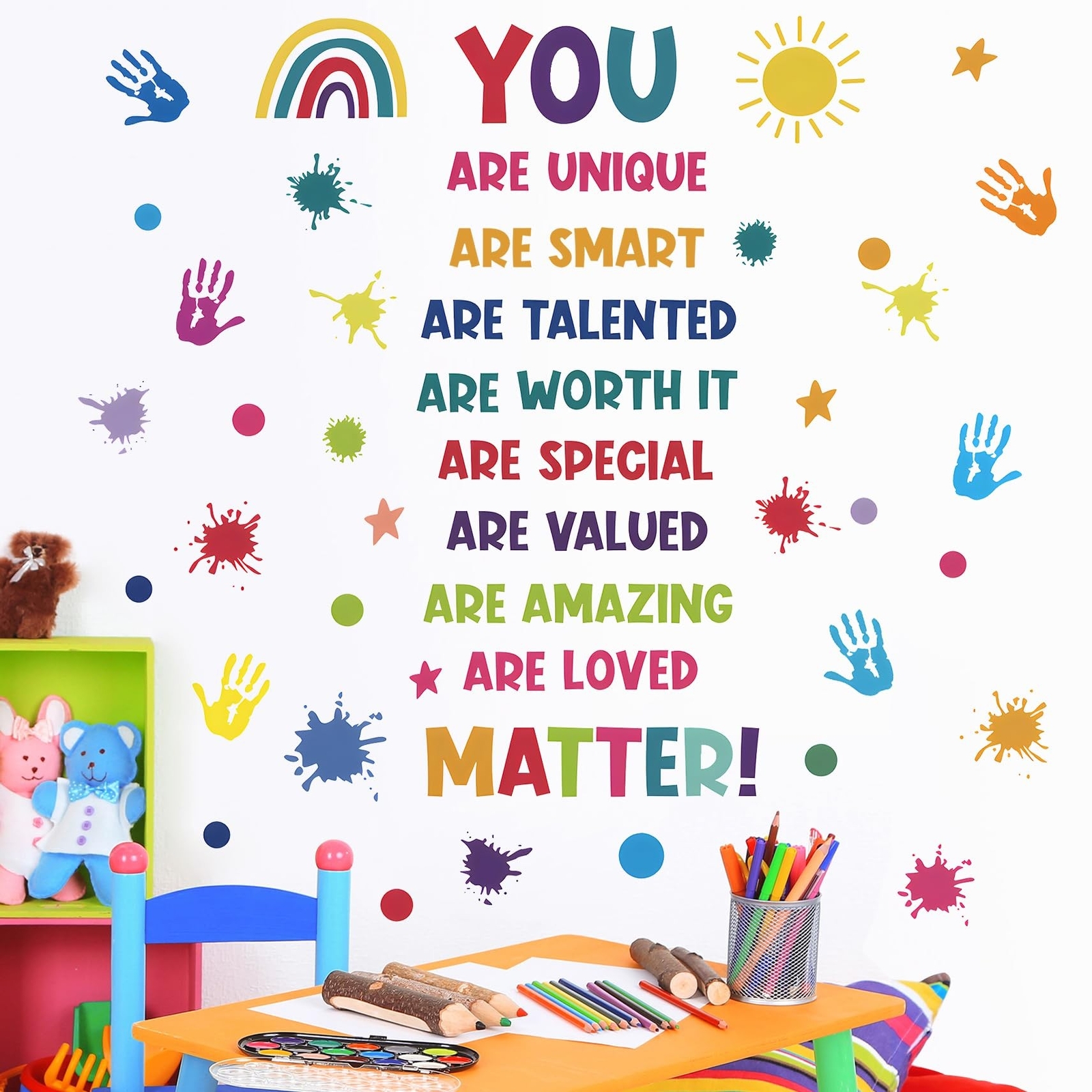 Colorful Inspirational Quote Wall Decals Motivational Positive Phrase Wall St…