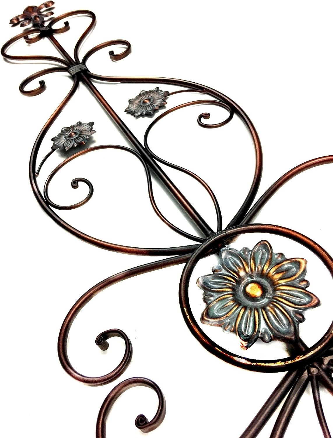 55" Elegant Metal Wall Scroll Plaque