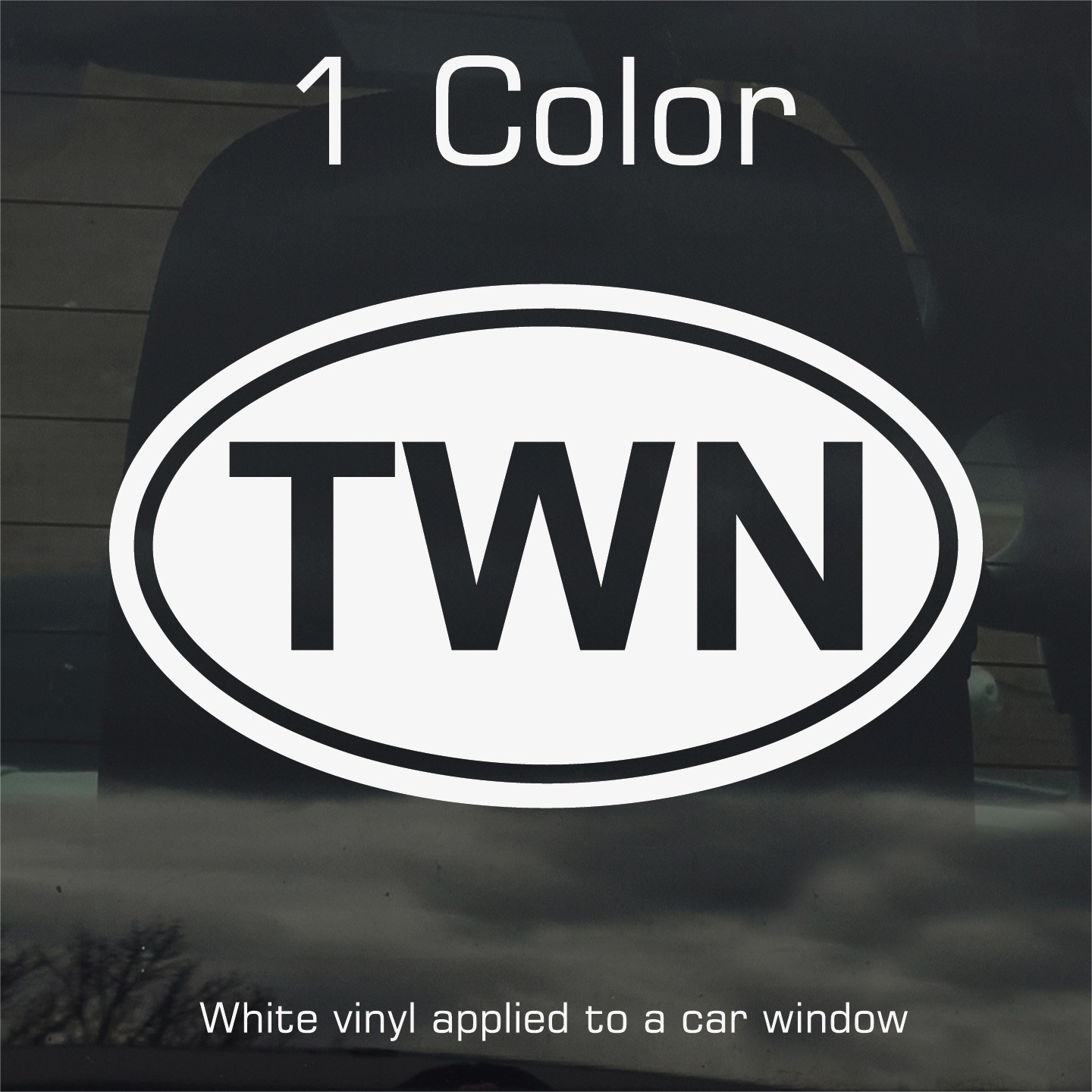 Taiwan TWN Oval Country Code Vinyl Decal Sticker for Car Window Laptop Gift