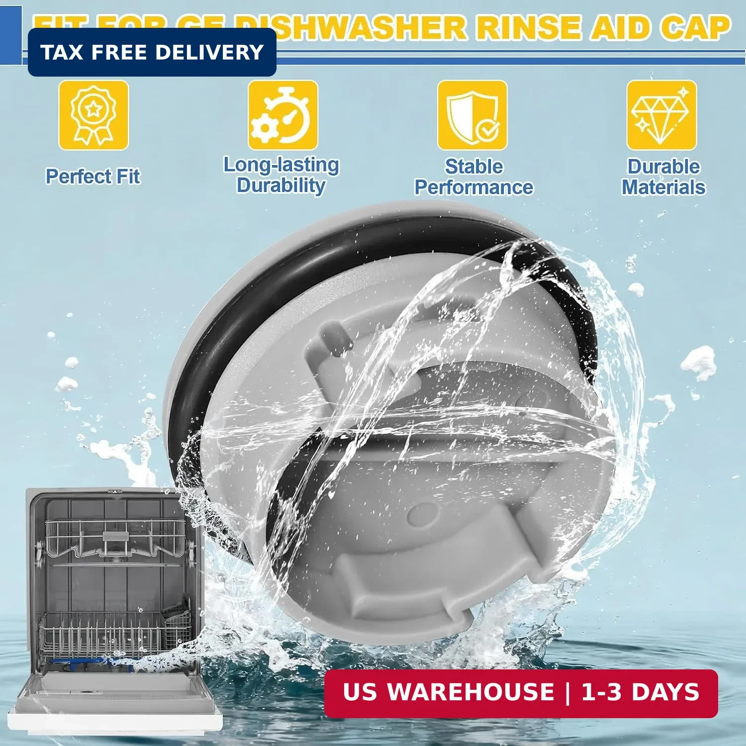 Upgrade WD12X10122 Dishwasher Rinse Aid Dispenser Cap Compatible with GE Dishwas