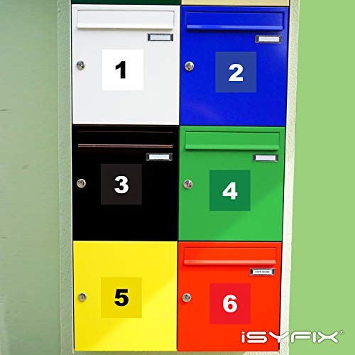 Consecutive Number Stickers – 1 to 50, 1 set – Vinyl Self 3-inch Yellow