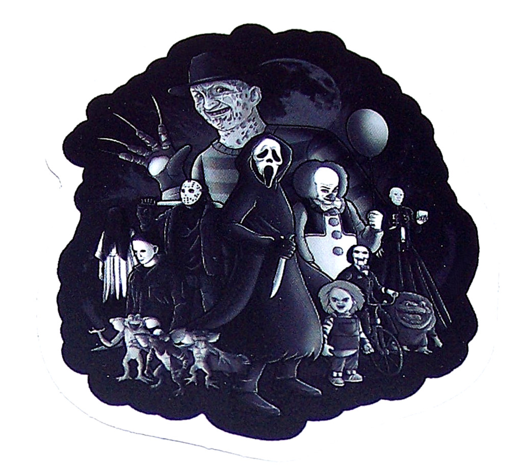 CLASSIC MONSTERS Cut Sticker Decal Movie Horror Film Scream Michael Myers Jason