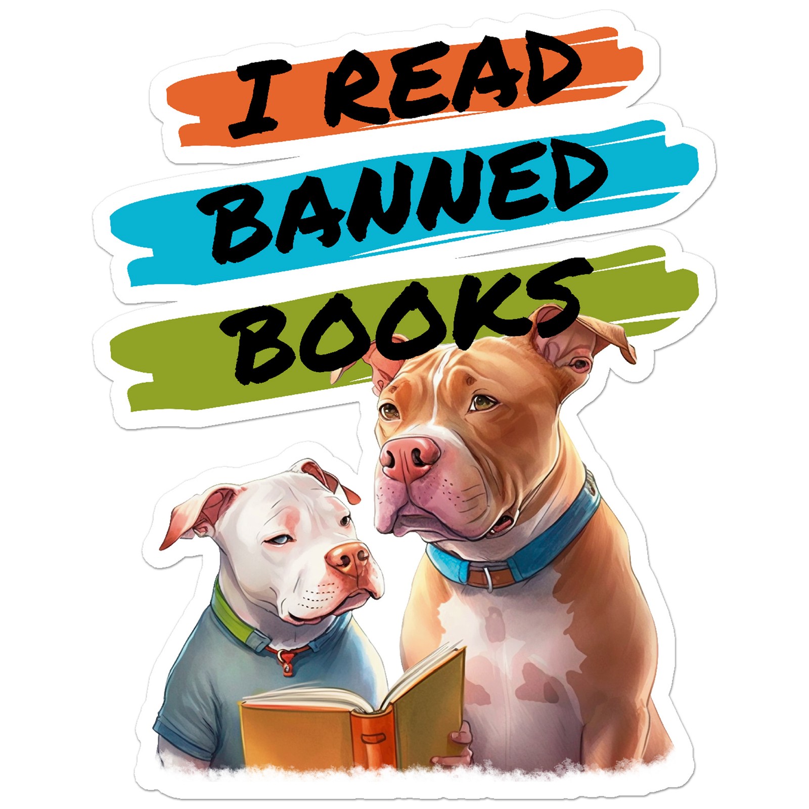 I read Banned Books – Vinyl Decal Sticker – Car Window Laptop – ebn9949