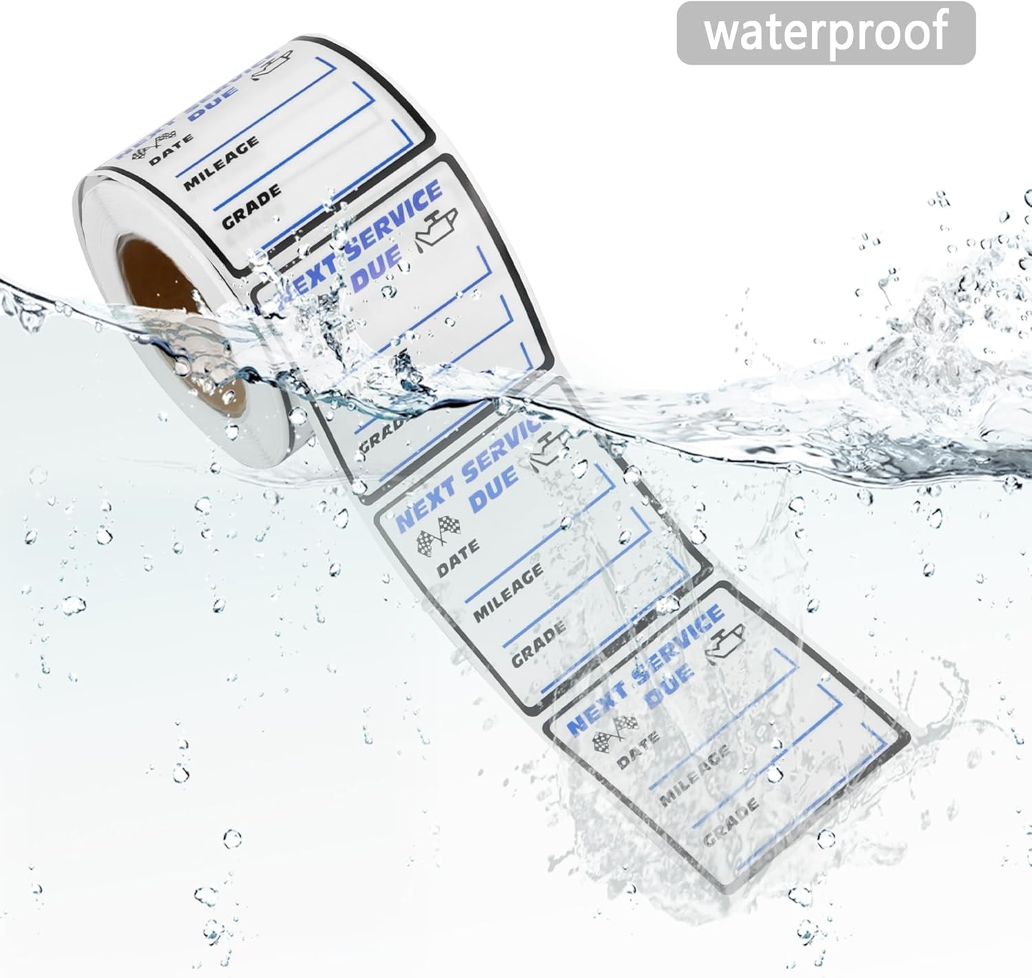 300PCS Car Oil Change Stickers for Windshield, Next Service Due Sticker,2"x2"