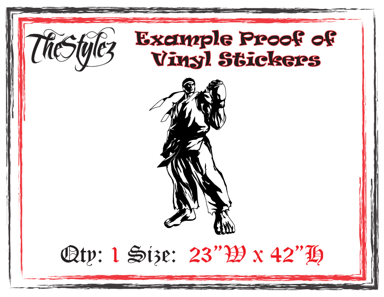 Street Fighter-Ryu Epic Custom Oversize Vinyl Wall Sticker
