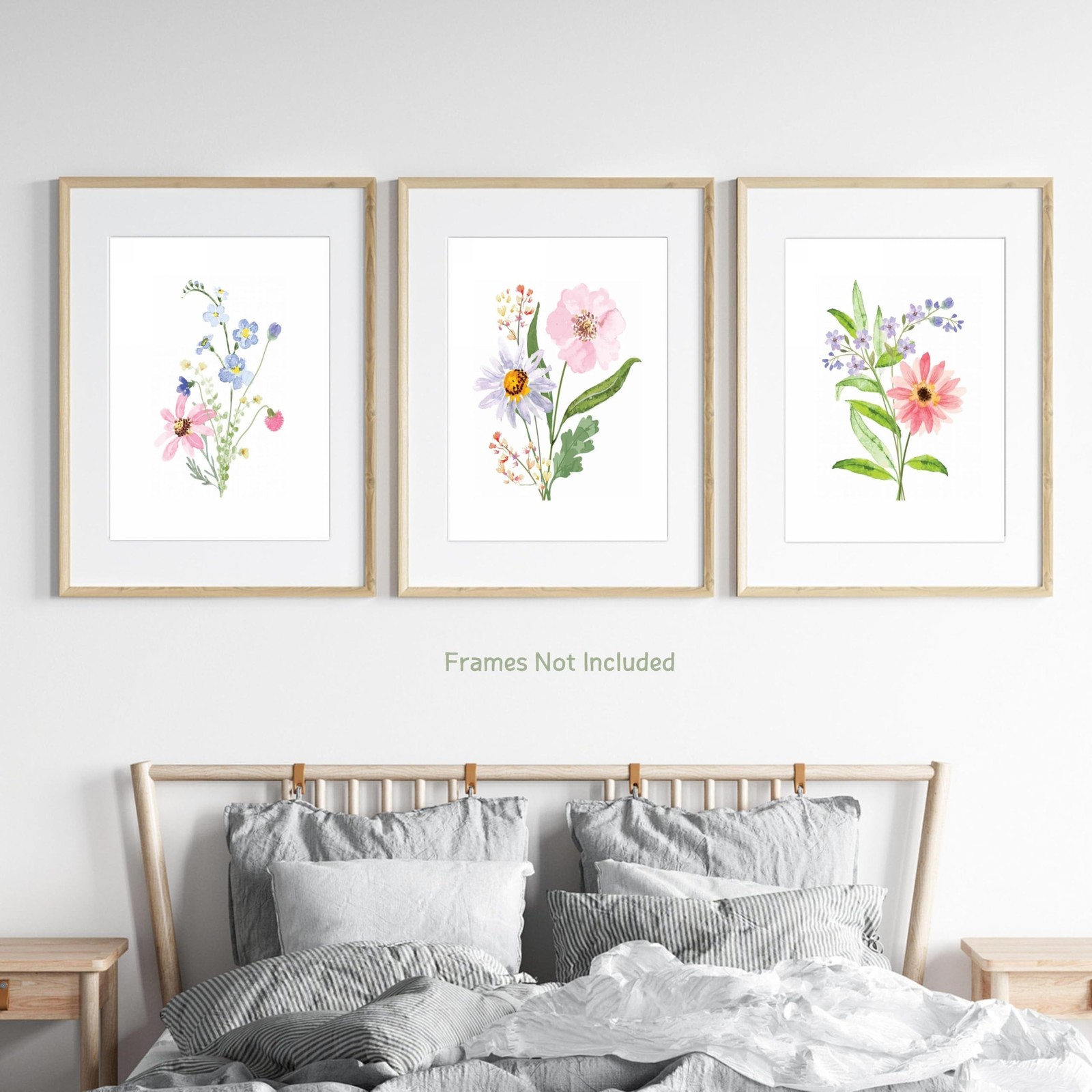AIOAIFUT 8×10 Unframed Floral Wall Art Prints, Watercolor Wildflower Pictures…