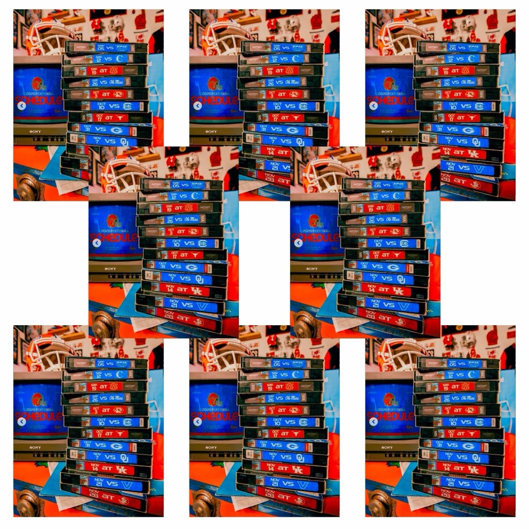 2026 Florida Gators Football Schedule Stickers 8 Pcs