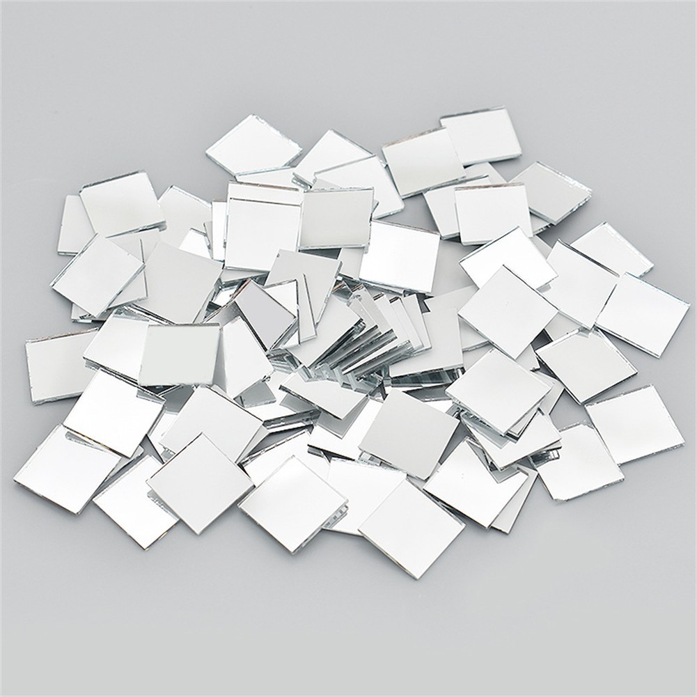 Mirror Stickers Gold Rose Gold Self-adhesive Silver Small Square Tiles