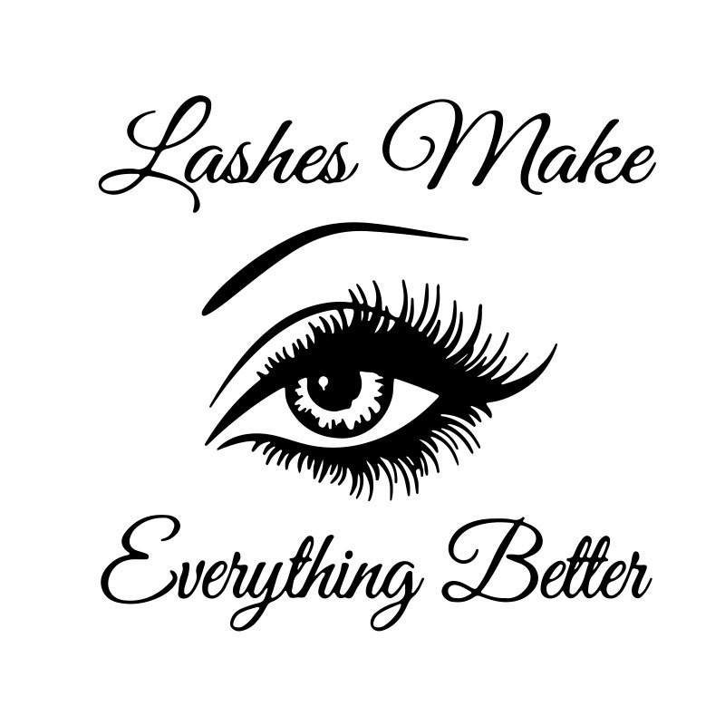 Removable Lashes Eye Quote DIY PVC Wall Sticker Home Decal Mural Room Decor AU