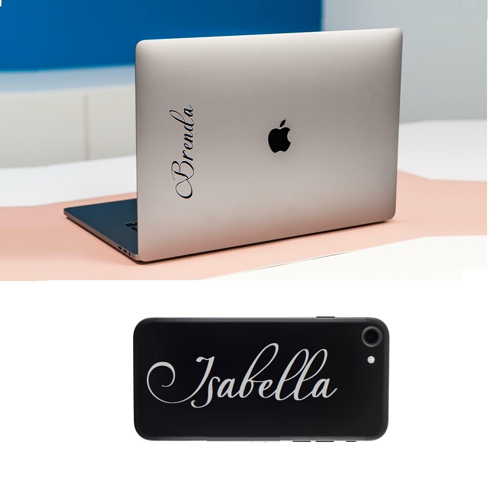 6" Personalized Custom Name Word YETI Decal Tumbler Cup Script Monogram Sticker