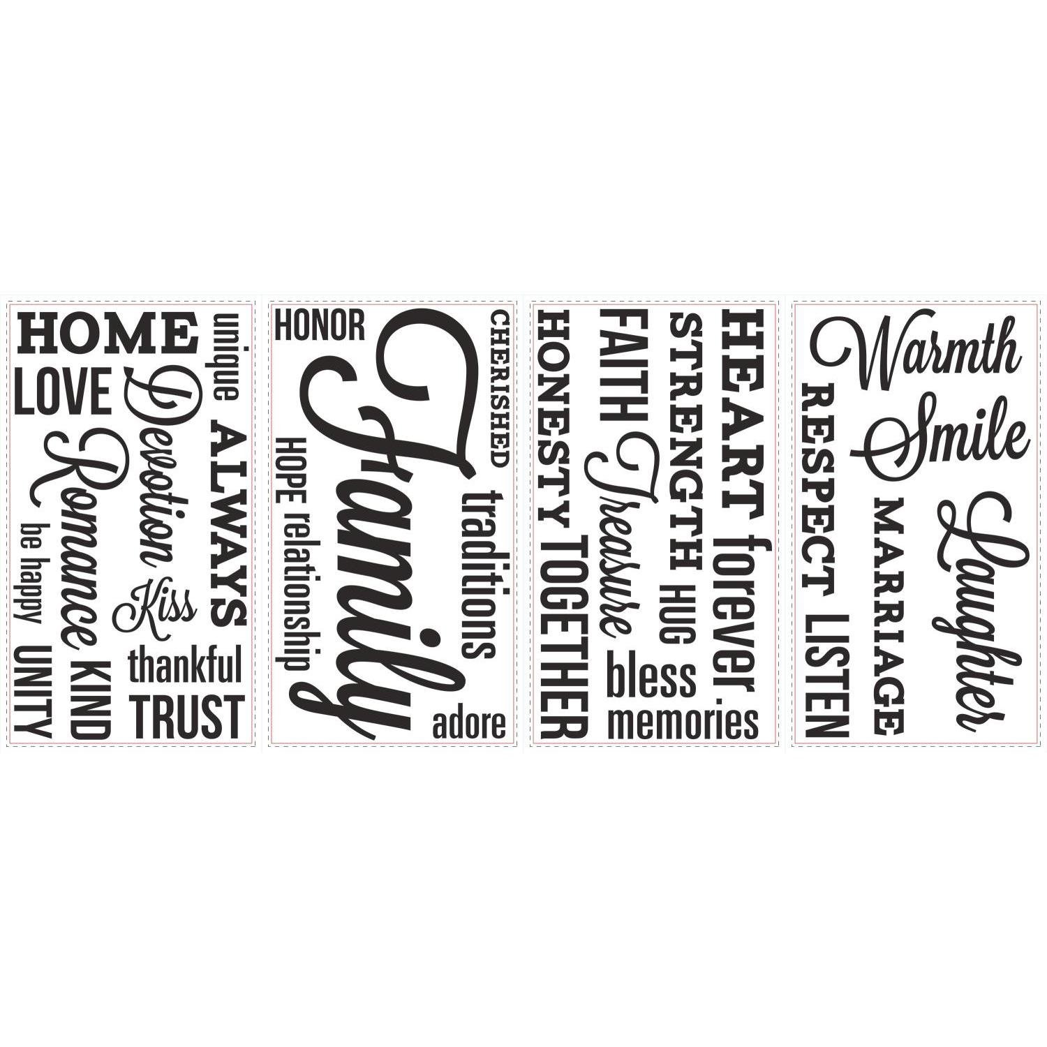 RMK2741SCS Family Quote Peel And Stick Wall Decals,Multicolor