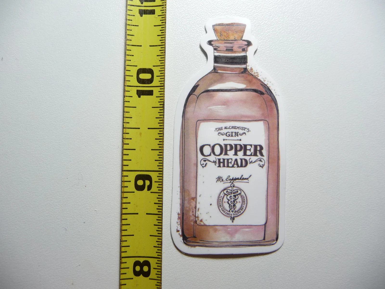 COPPER HEAD GIN BOTTLE SMALL STICKER DECAL BAR DECORATION ALCOHOL FUN PARTY