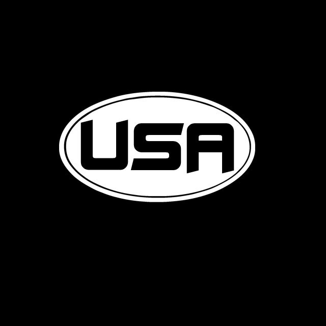 USA United States of America OVAL Vinyl Decal Sticker – FREE USA SHIPPING